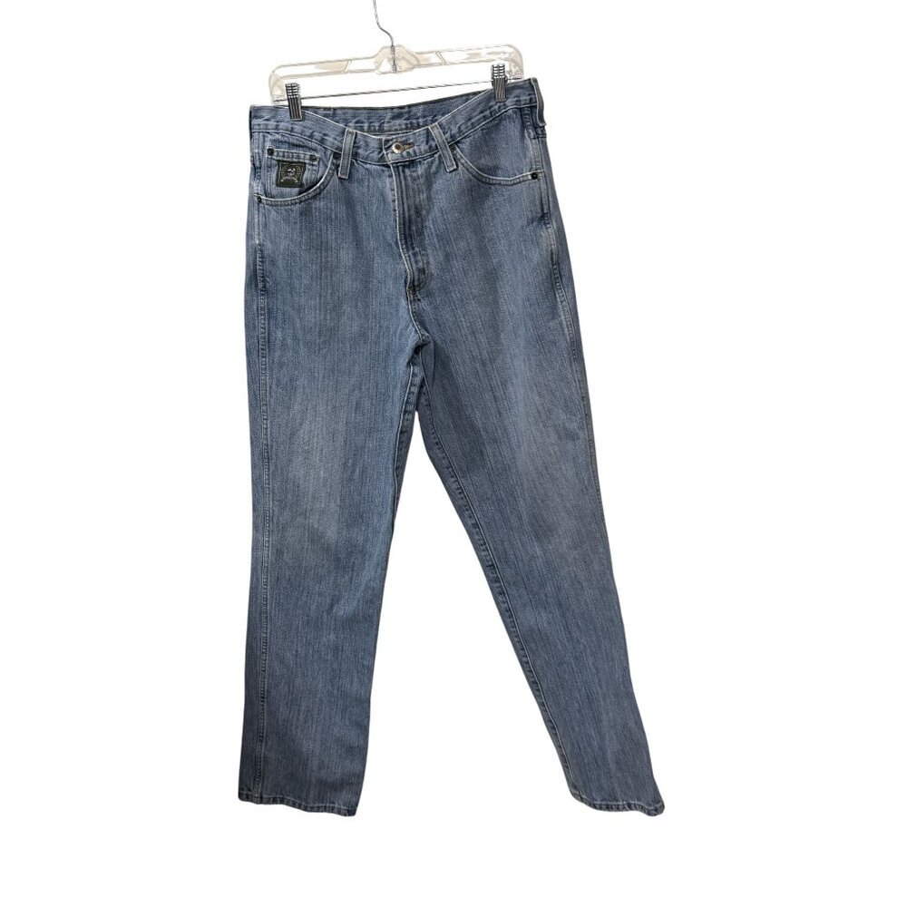 Cinch Mens Relaxed Fit Denim Jeans 34x34 Blue Heavyweight 100% Cotton Casual Wes